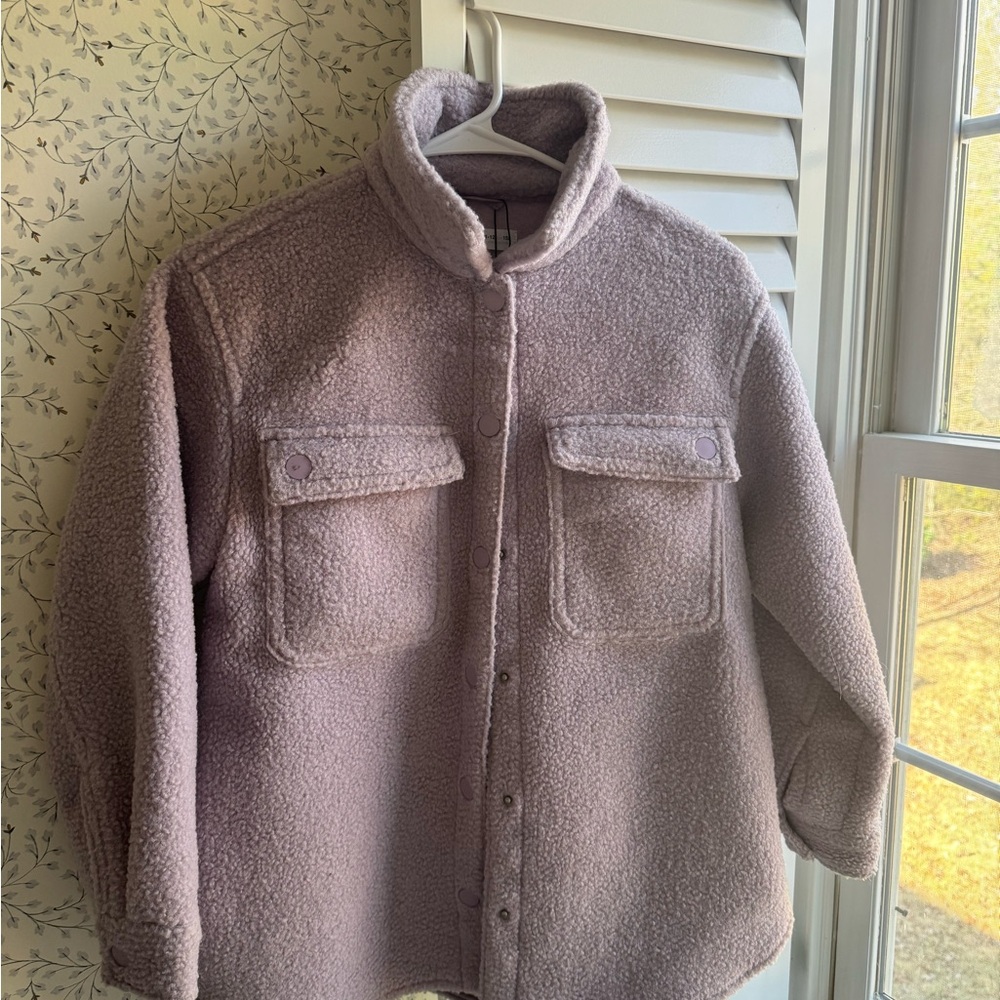 Zara Cozy Lavender Sherpa Jacket